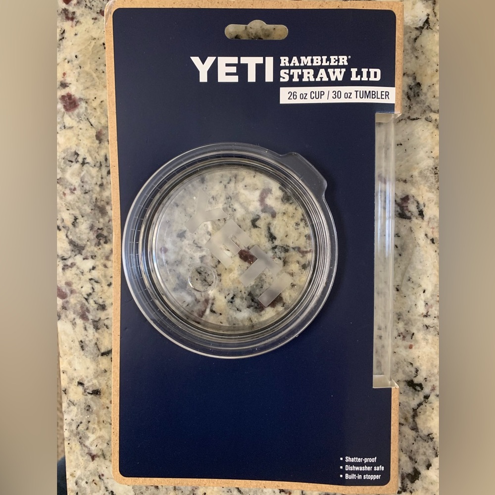 NEW - Yeti RAMBLER Clear Straw Lid - 26oz cup 30oz Tumbler